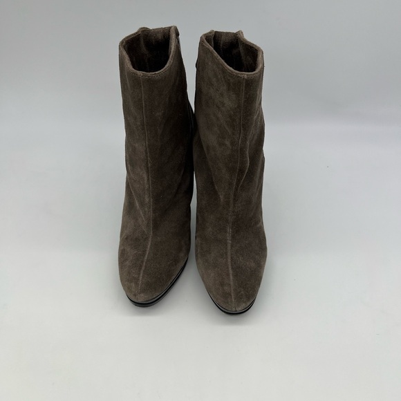 Michael Kors Grey-Taupe Suede High Heel Stiletto Ankle Leather Boots SZ 8 - Picture 15 of 15